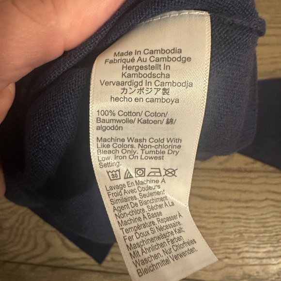 J. Crew Navy Blue Sweater with Pink Heart Accents New-Cute! - Picture 11 of 14